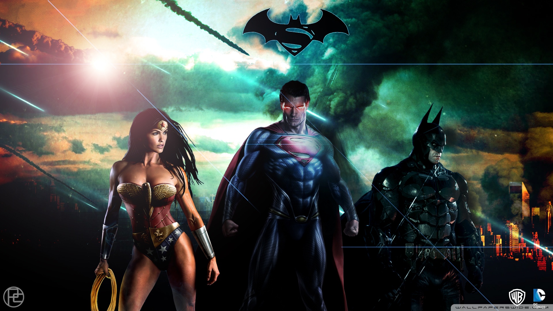 Batman Wonder Woman And Superman - HD Wallpaper 