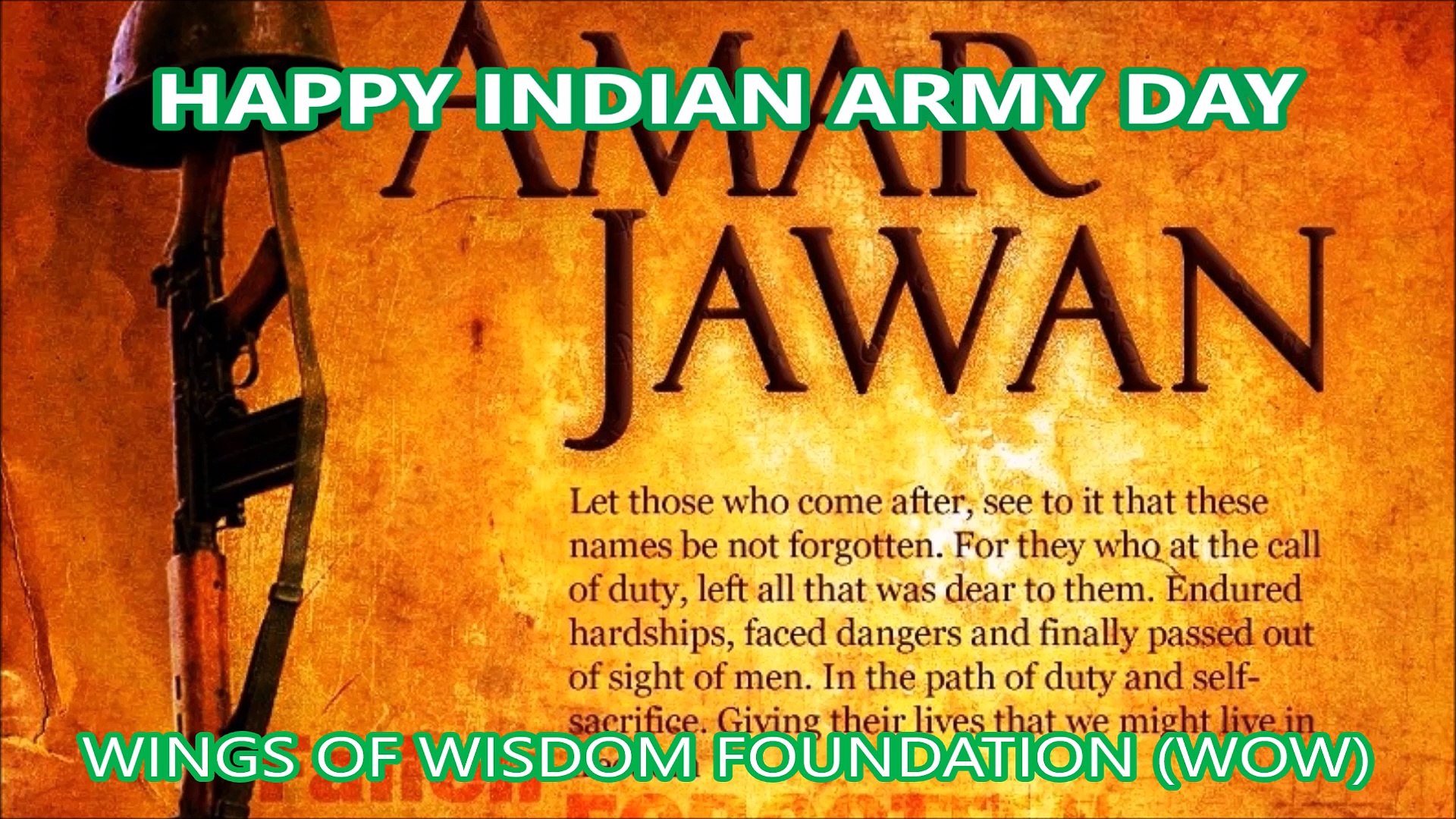 Indian Army Live Wallpaper - Indian Army Amar Jawan - HD Wallpaper 