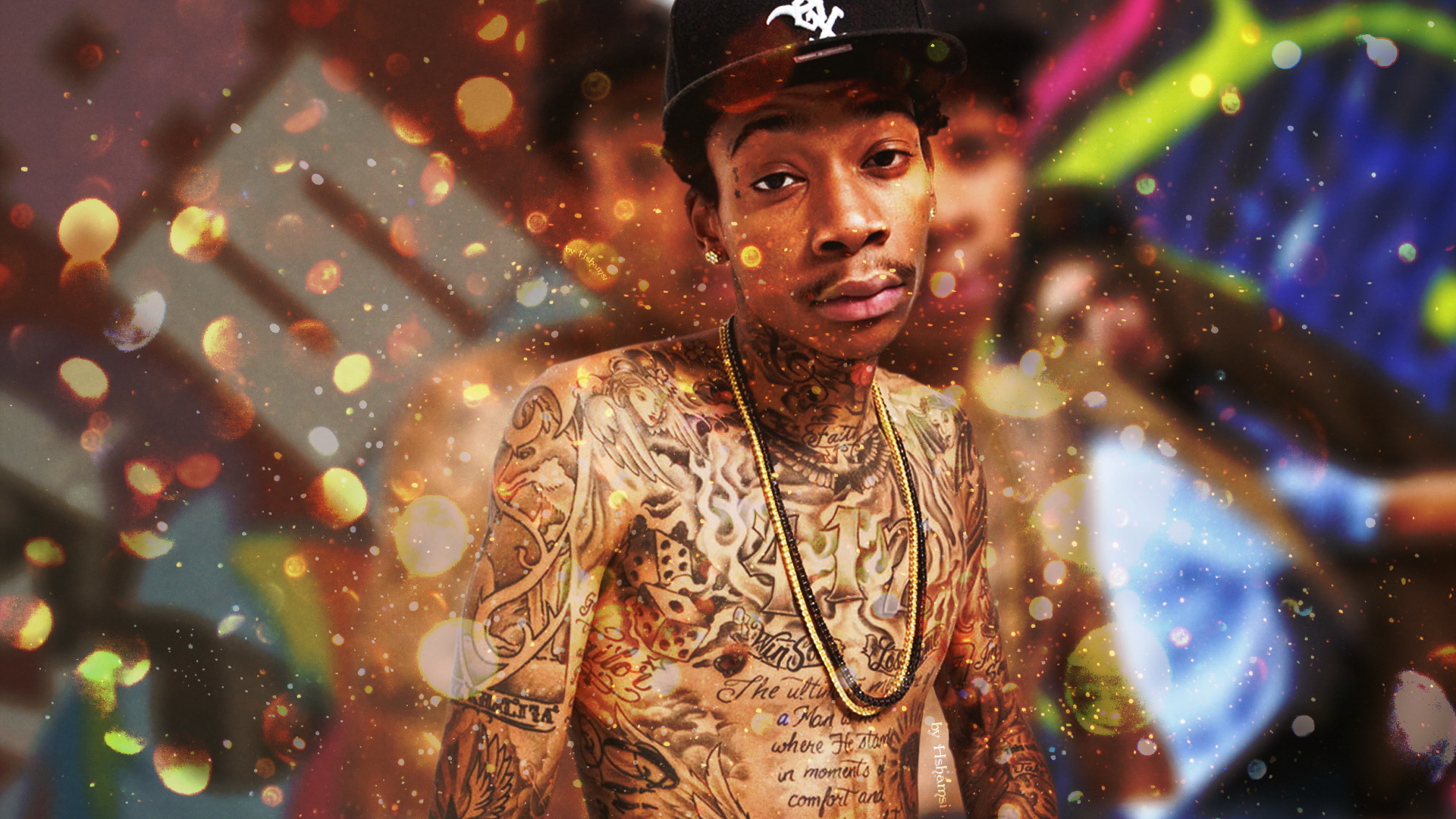 Wiz Khalifa Rapper Wallpaper - Rapper Background Wiz Khalifa - HD Wallpaper 