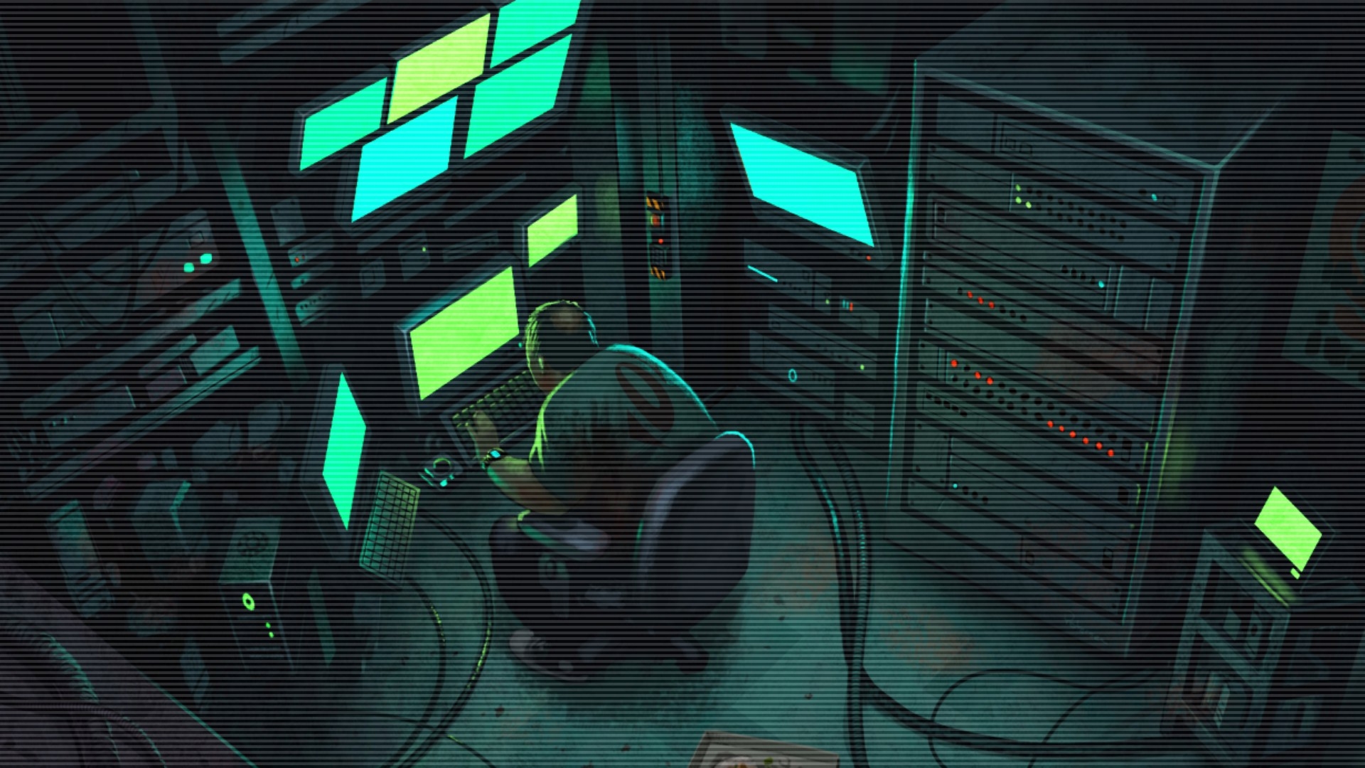 Server Room, Man, Hacking, Computer - Hacker Background - HD Wallpaper 