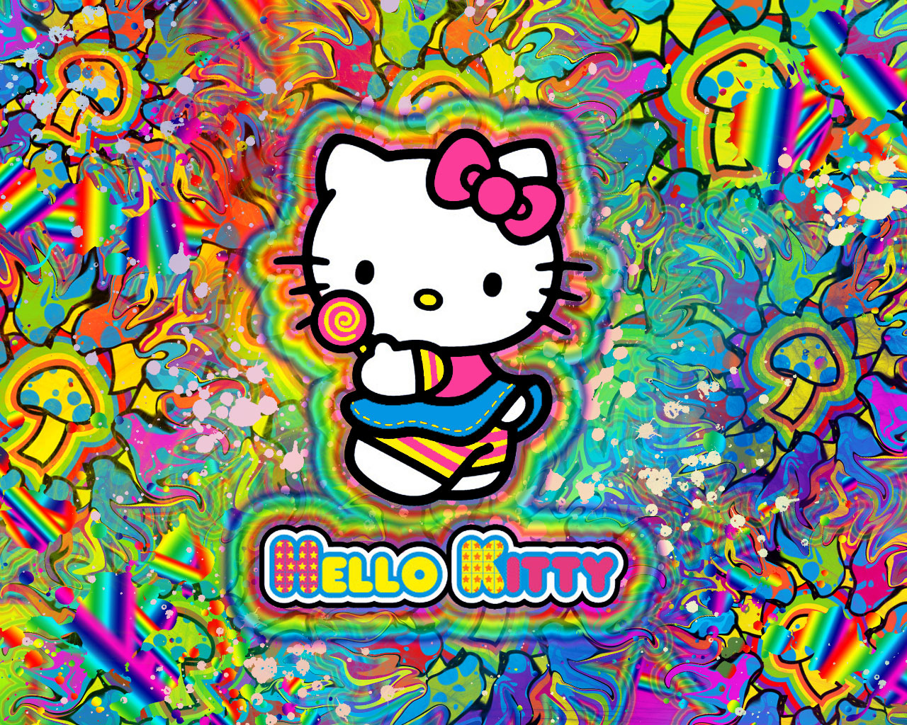 Hello Kitty Graffiti Android Wallpaper - Hello Kitty Full Color - HD Wallpaper 