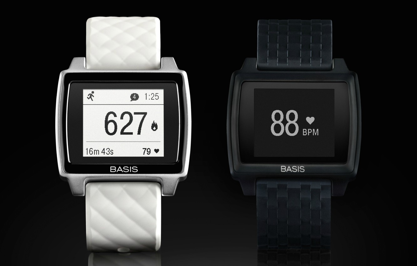 Photo Wallpaper Clock, White Or Black, Heartbeat - Basic Peak Fitness Watch - HD Wallpaper 