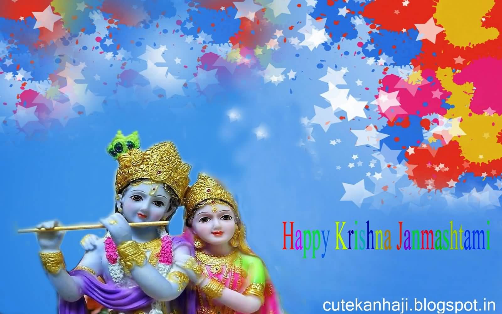 Happy Krishna Janmashtami Colorful Hd Wallpaper - Happy Krishna Janmashtami Hd - HD Wallpaper 