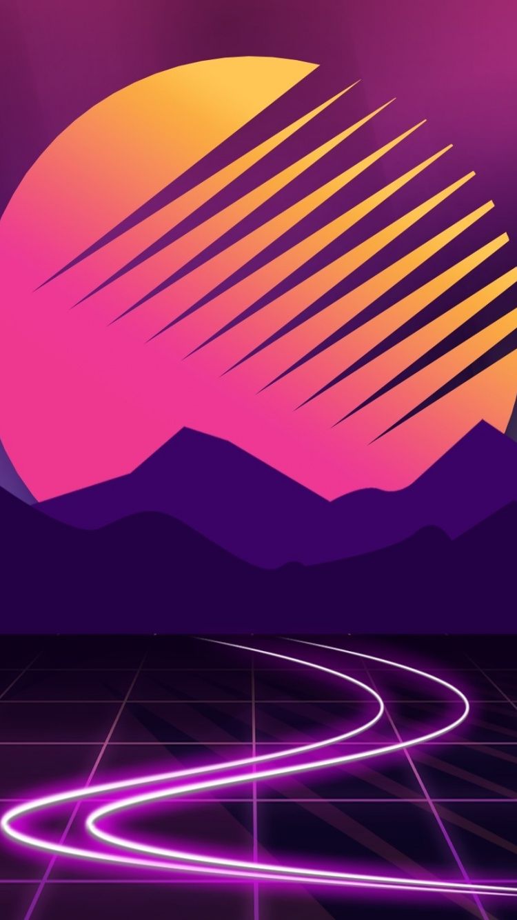 Outrun Wallpaper Iphone - HD Wallpaper 