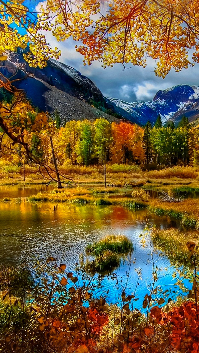 Mountain Autumn Iphone Wallpaper - Iphone Fall Wallpaper Hd - HD Wallpaper 