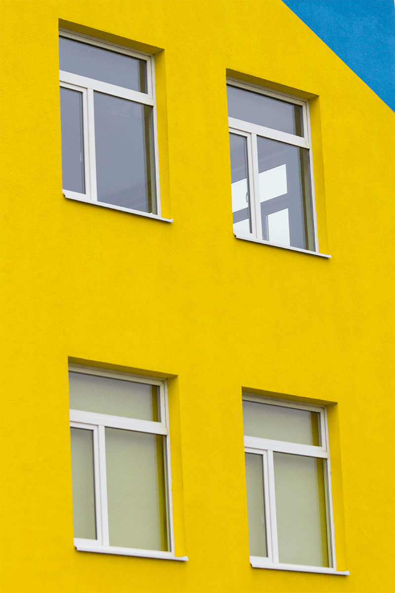 Bright Yellow Exterior Wall - Exterior Colors For Small Flat - HD Wallpaper 