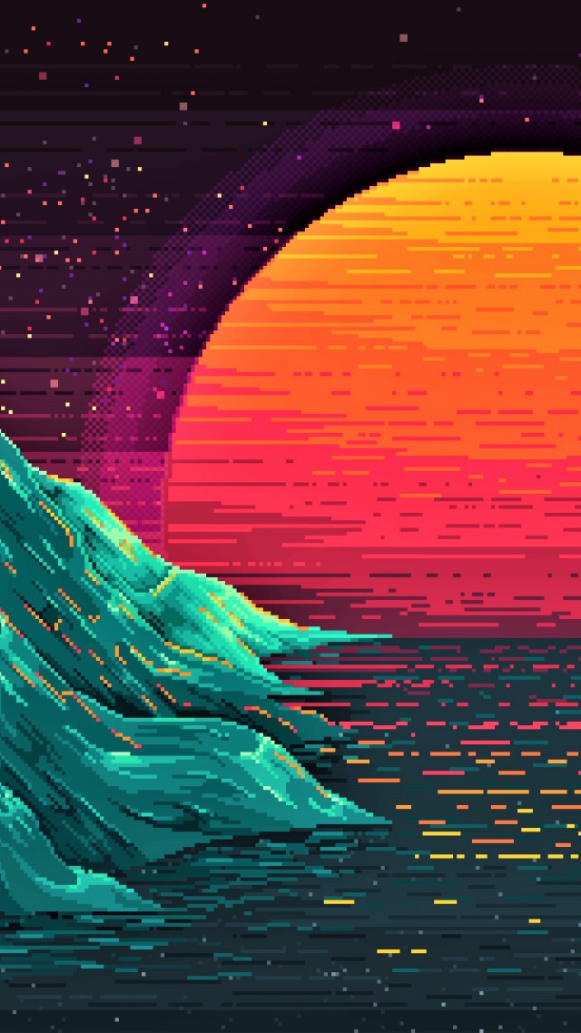 Retrowave, Sunset, Orange, 4k - Artistic Wallpaper 1080 X 1920 - HD Wallpaper 