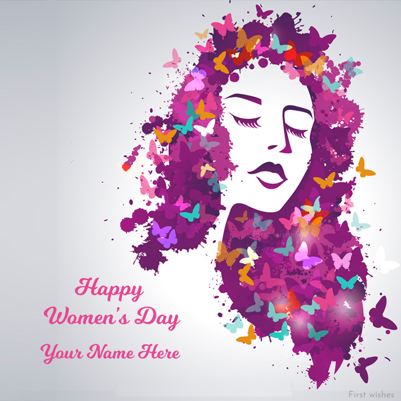 Happy International Women S Day 2018 Images Quotes - Women With Butterfly Hair - HD Wallpaper 