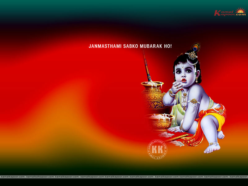 Krishna Janmashtami Background Hd - HD Wallpaper 