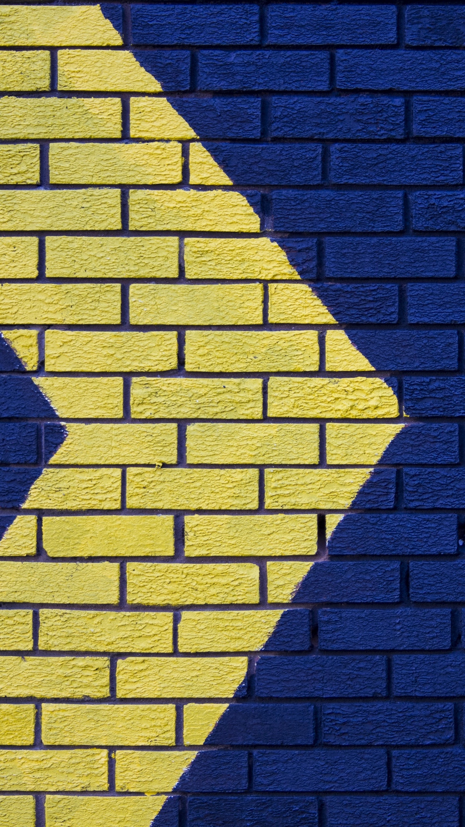 Wallpaper Wall, Brick, Arrow, Blue, Yellow, Pointer, - HD Wallpaper 