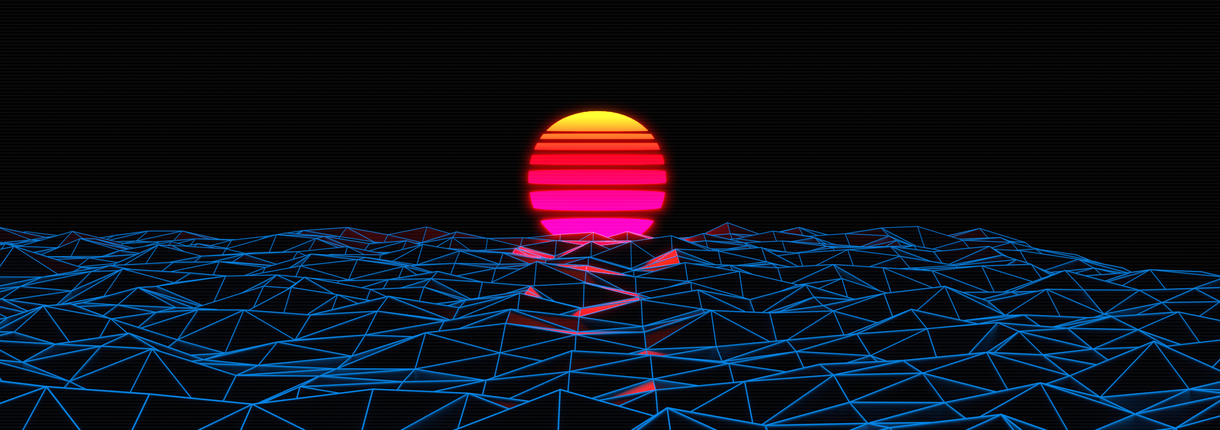 Outrun Sunset - HD Wallpaper 
