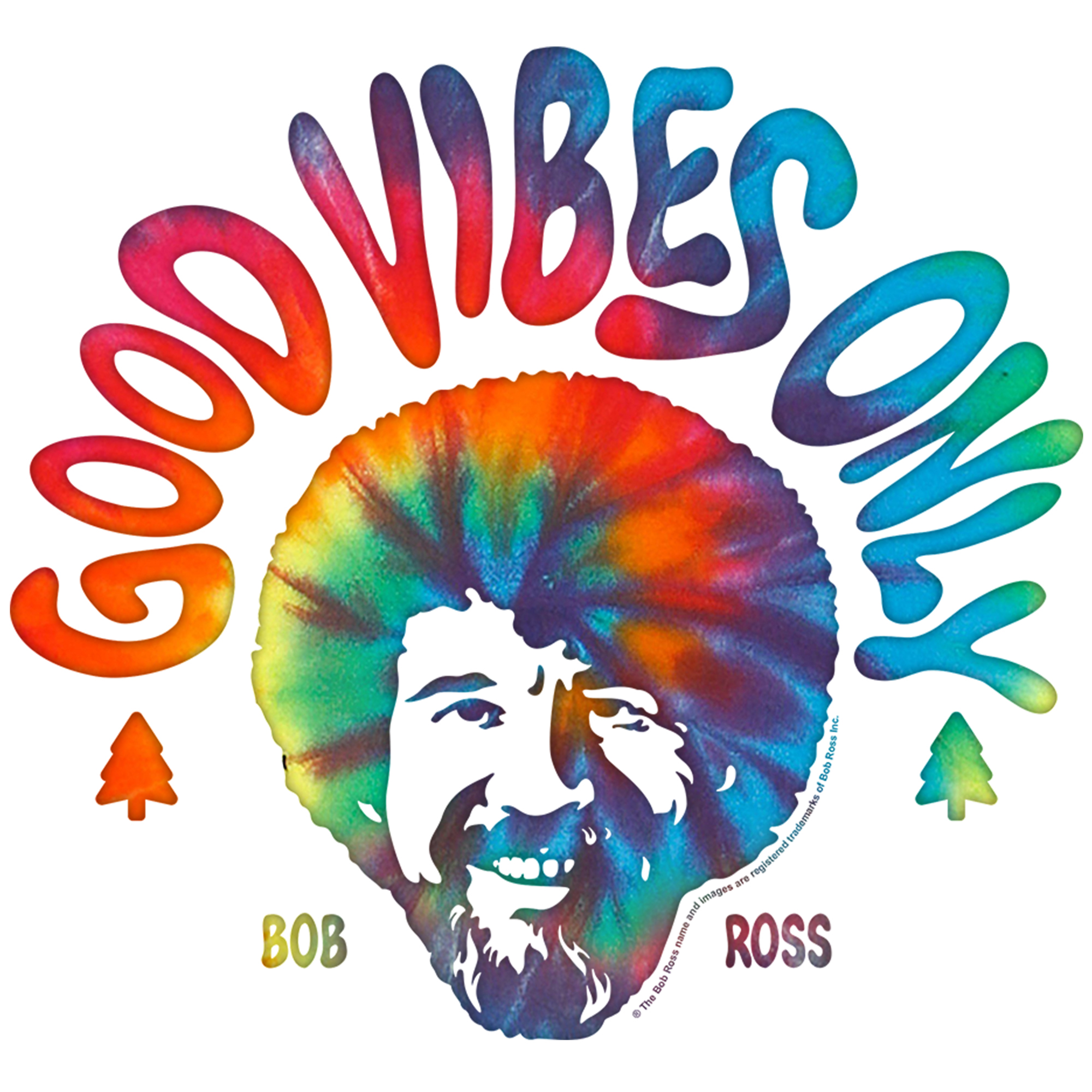 Good Vibes Only Bob Ross - HD Wallpaper 