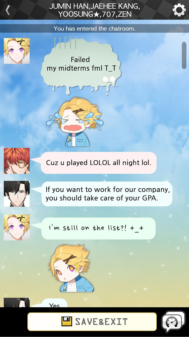 View Media - Mystic Messenger Chat Room - HD Wallpaper 