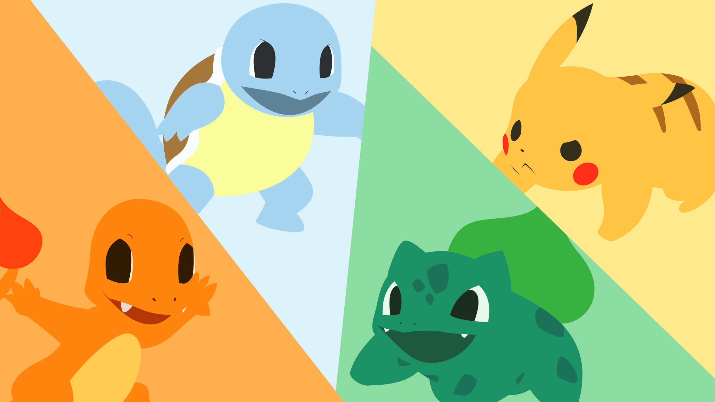 Charmander Bulbasaur Squirtle Pikachu - HD Wallpaper 