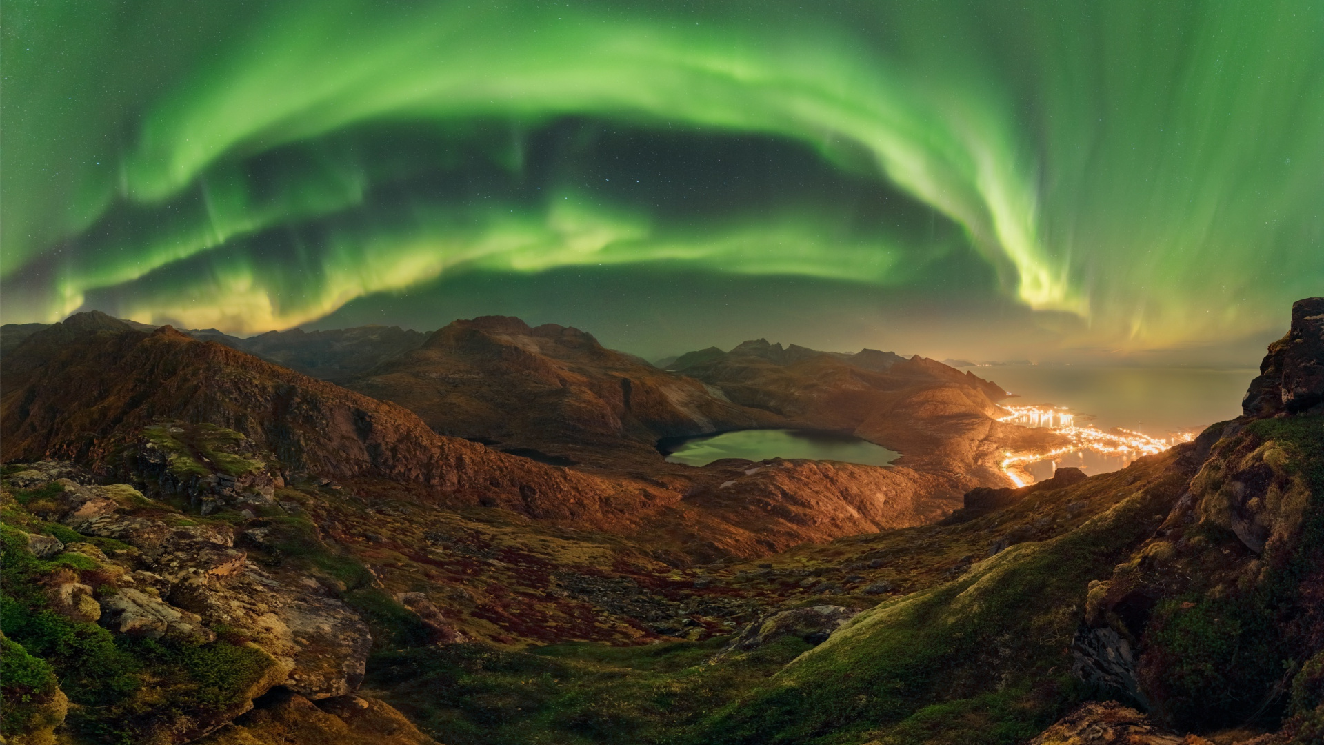 Aurora Borealis, Sky, Landscape, Nature, Wallpaper - Wallpaper - HD Wallpaper 