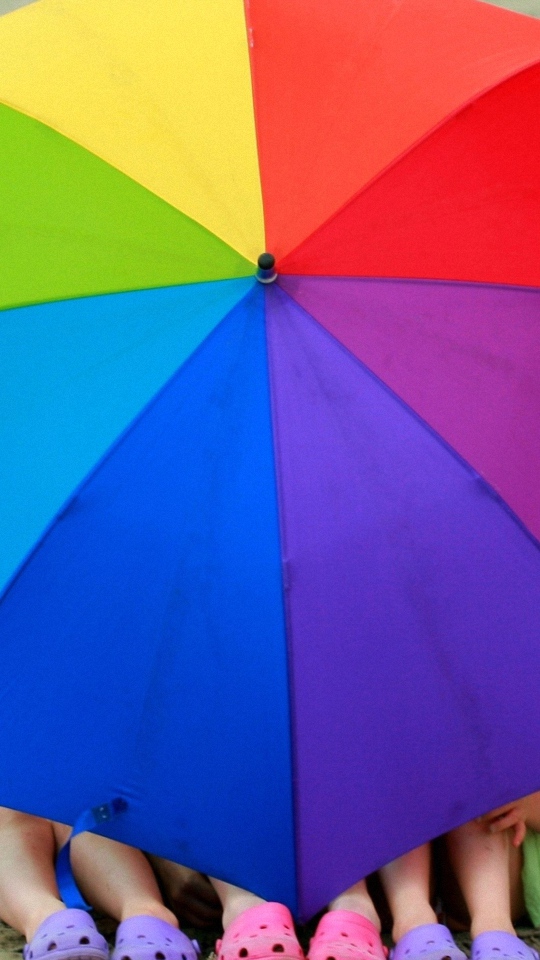 Rainbow Umbrella - HD Wallpaper 