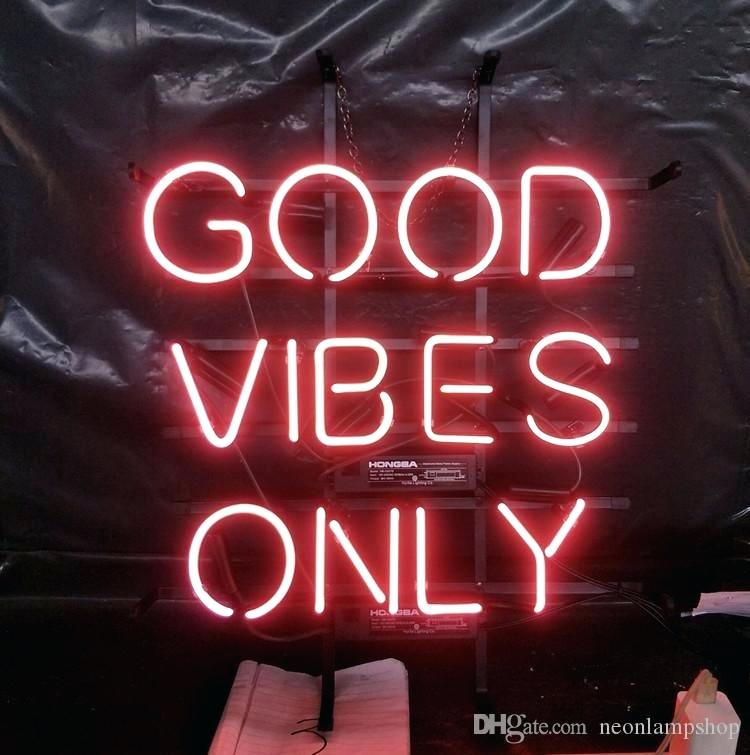 Good Vibes Only Neon Sign Light Advertising Bar Entertainment - Neon Sign - HD Wallpaper 