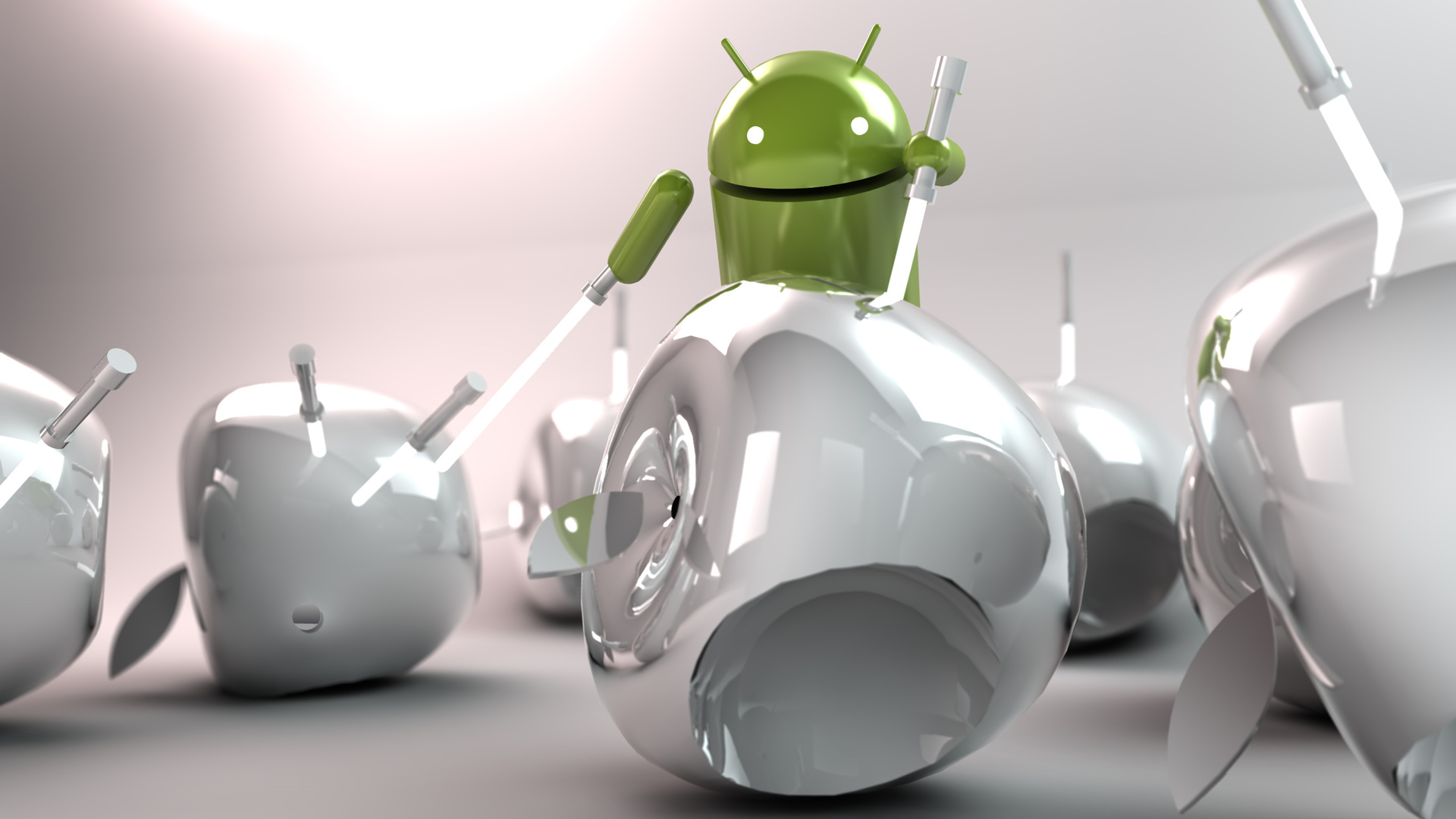 Android Massacre Apples Hd Wallpapers Fullscreen Widescreen - Android Vs Apple Vs Samsung - HD Wallpaper 