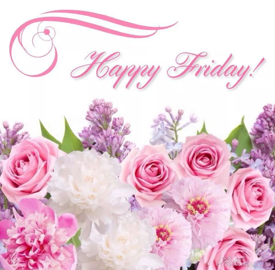 Happy Friday Image With Roses And Flowers Good Morning - Happy Friday And A Great Weekend - HD Wallpaper 