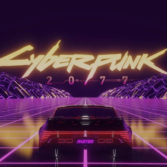 Synthwave Animation Loop Wallpaper Engine - Cyberpunk Icon - HD Wallpaper 