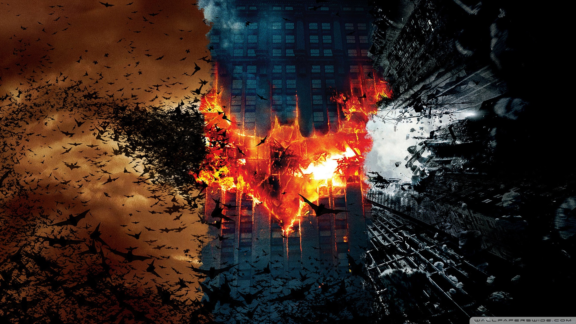 Bat Symbol Dark Knight Trilogy - HD Wallpaper 