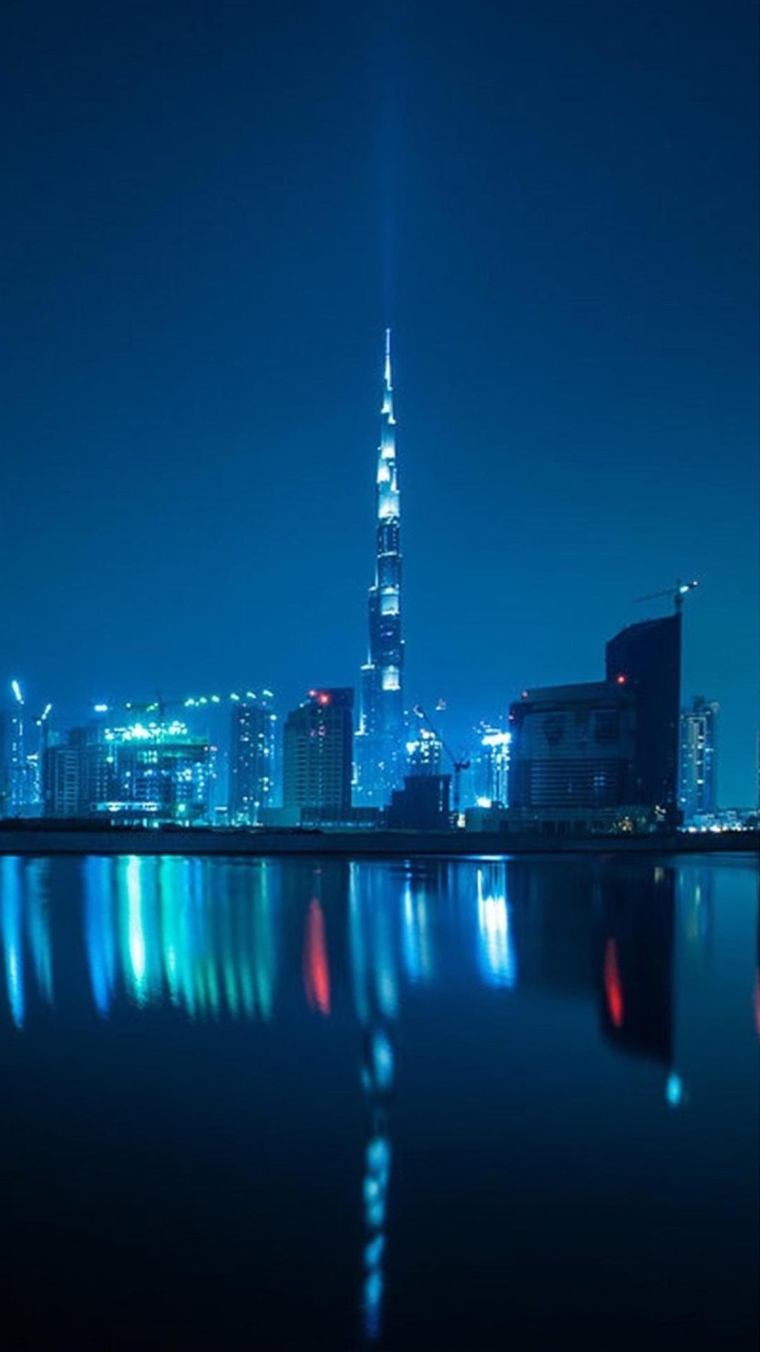 Iphone 6 Plus Wallpaper - Dubai Skyline Night Hd - HD Wallpaper 