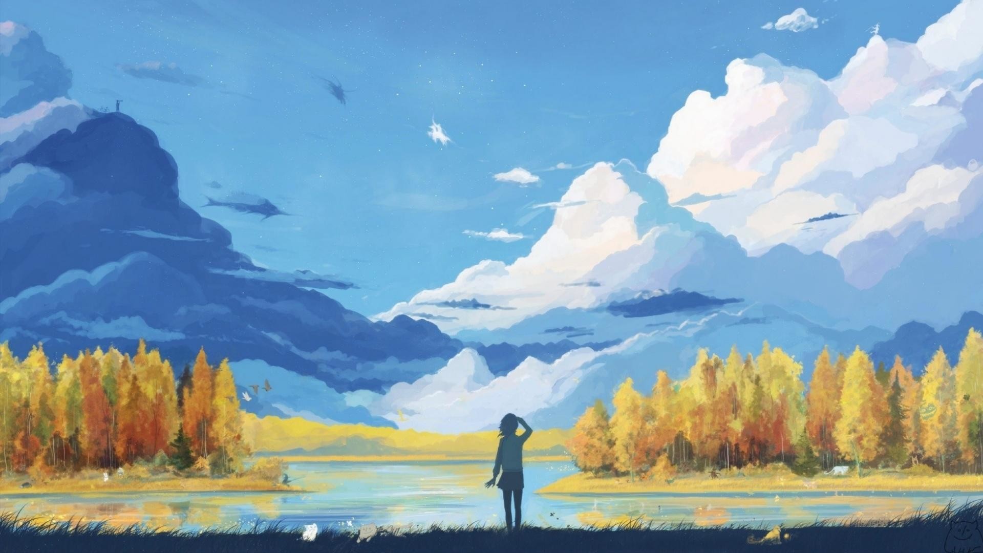 Wiki Anime Landscape Wallpaper Hd Free Download 
 Src - Anime Landscape Wallpapers Hd - HD Wallpaper 