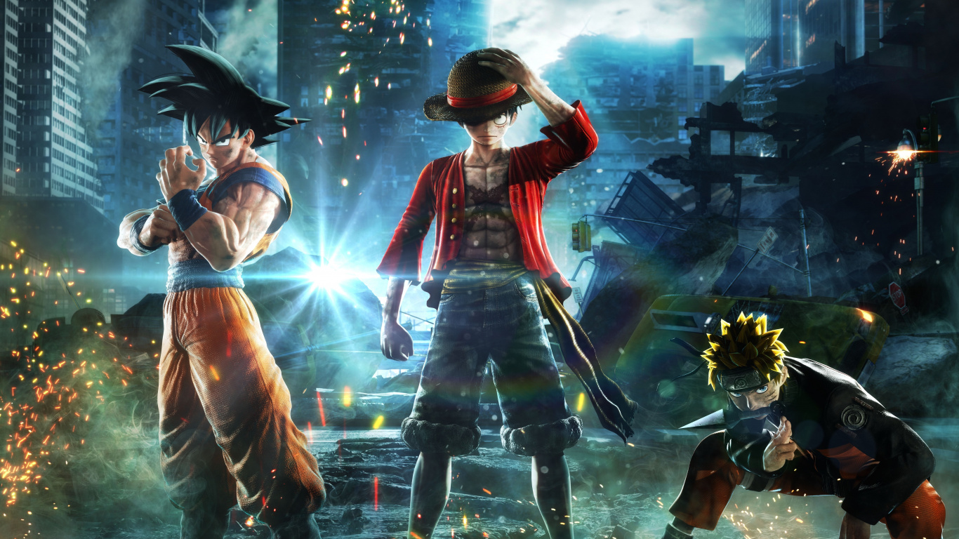 Jump Force, Anime Video Game, Goku, Monkey D - Jump Force - HD Wallpaper 