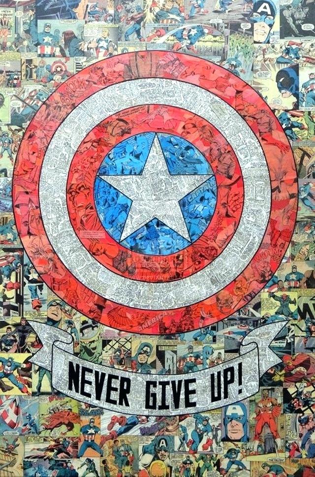 Never Give Up Capitan America - HD Wallpaper 