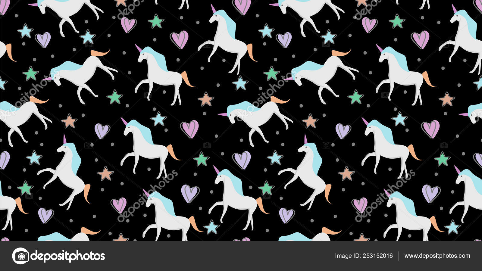 Cute Unicorn Wallpaper Black Background - HD Wallpaper 