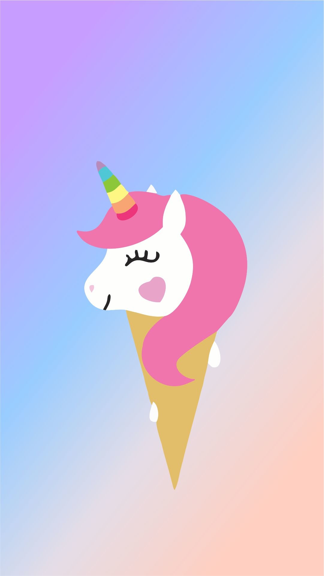 Icecream Unicorn Wallpaper 
 Src Pink Fluffy Unicorns - Ice Cream Unicorn Kartun - HD Wallpaper 