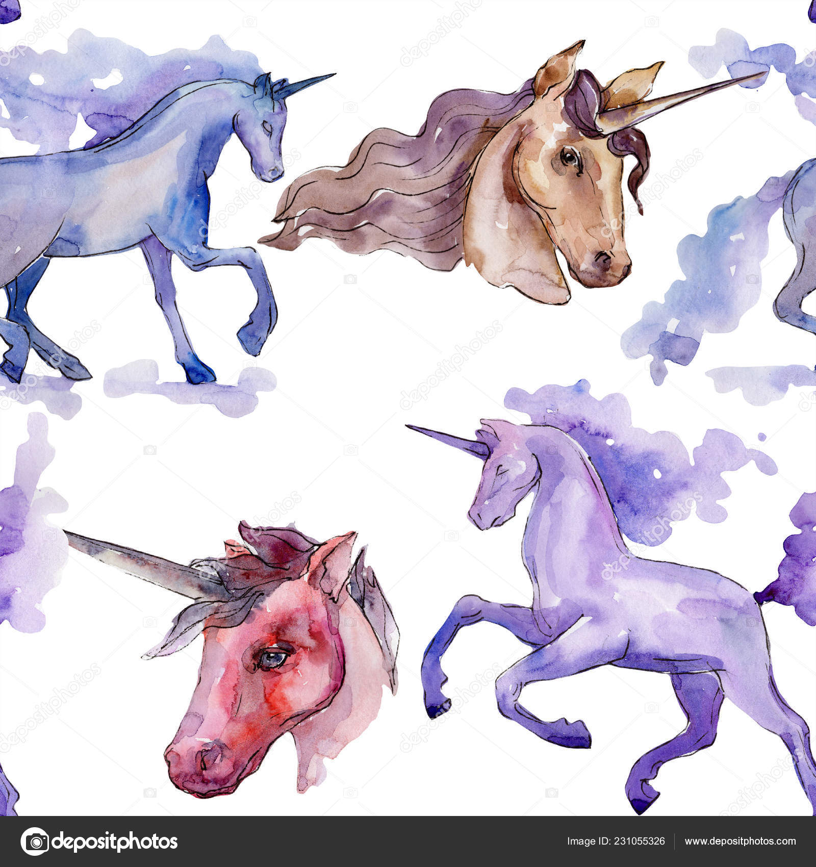 Texture Cute Unicorn - HD Wallpaper 