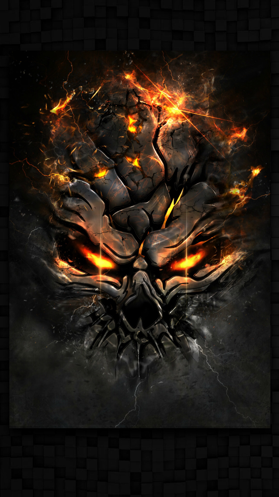 Check Out This Wallpaper For Your Iphone - Lava Skull - HD Wallpaper 