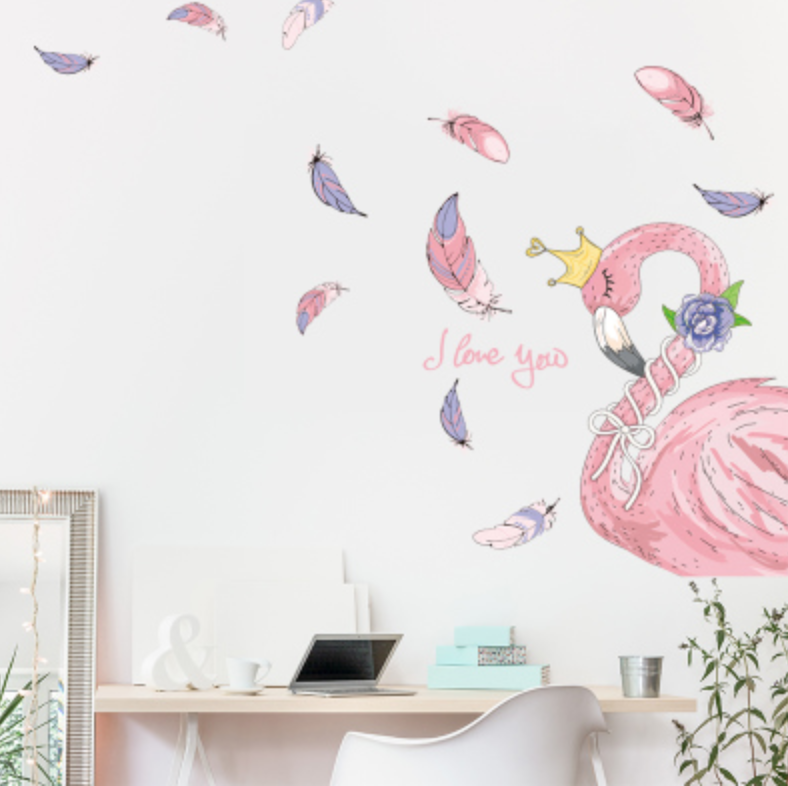 Flamingo Wallpaper Home Decor - غرف نوم بنات فلامينقو - HD Wallpaper 
