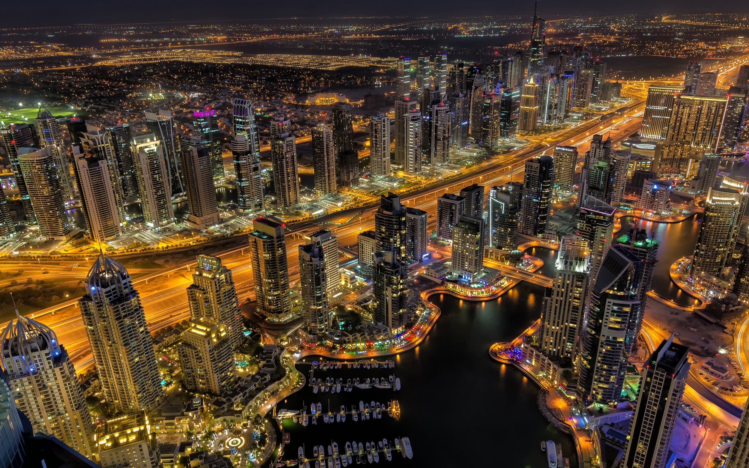 Wallpaper Of City, Dubai, Night, Skyscrapers Background - Background Dubai Night - HD Wallpaper 