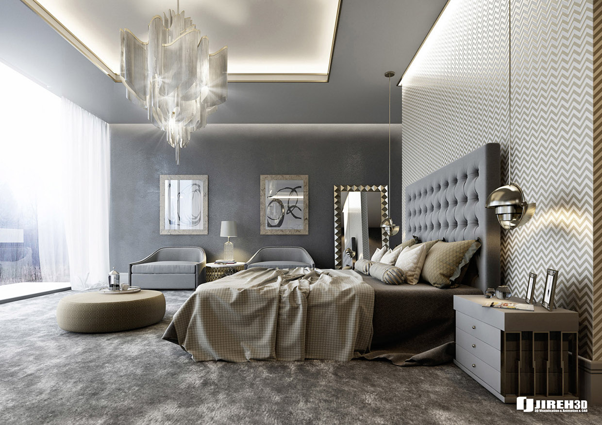 Modern Classic Master Bedroom - HD Wallpaper 