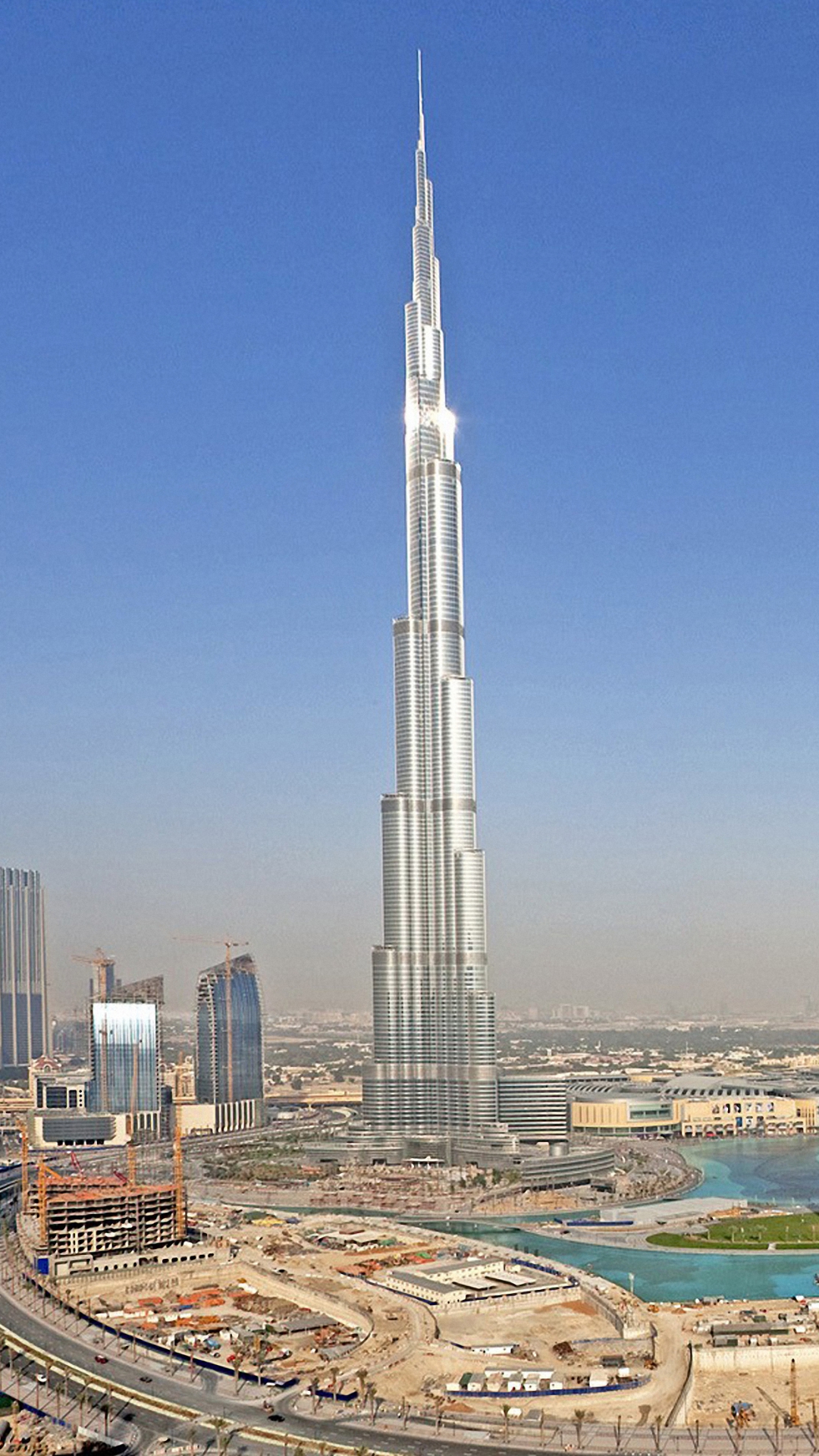 Tallest Building Hotel Dubai Iphone 6 Wallpapers Hd - Burj Al Khalifa View  - 1080x1920 Wallpaper 