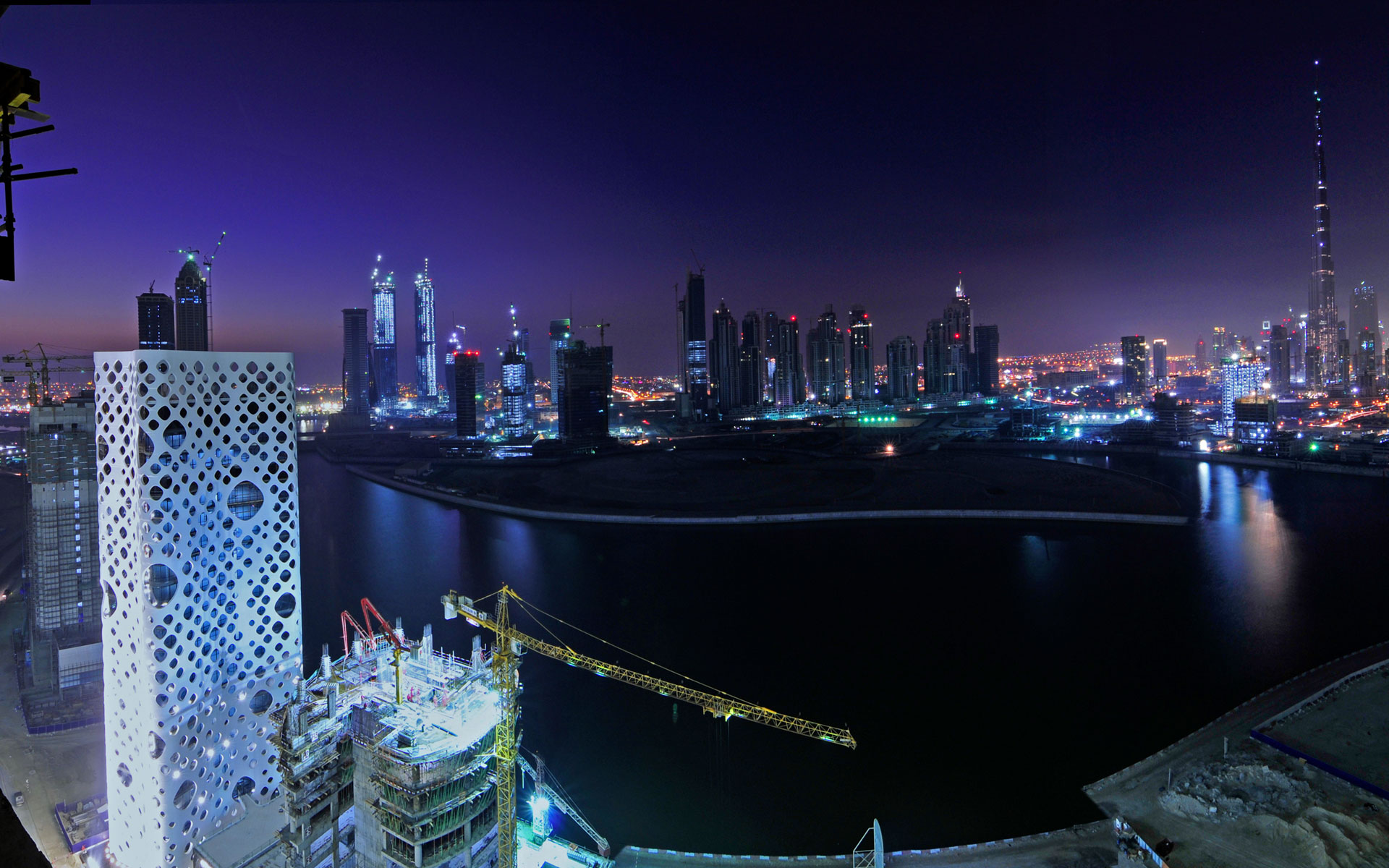 Downtown Nights Dubai - Dubai At Night - HD Wallpaper 