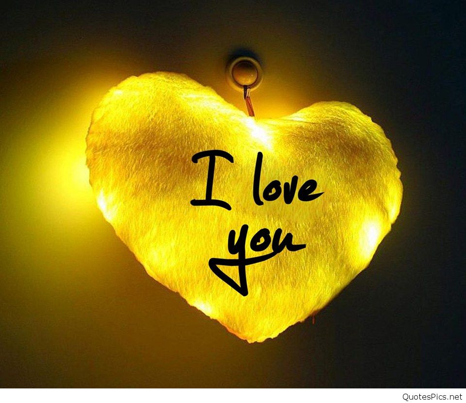 Cute Love For Mobile Phones Wallpapers Mobile Is 4k - Love You Yellow Heart - HD Wallpaper 