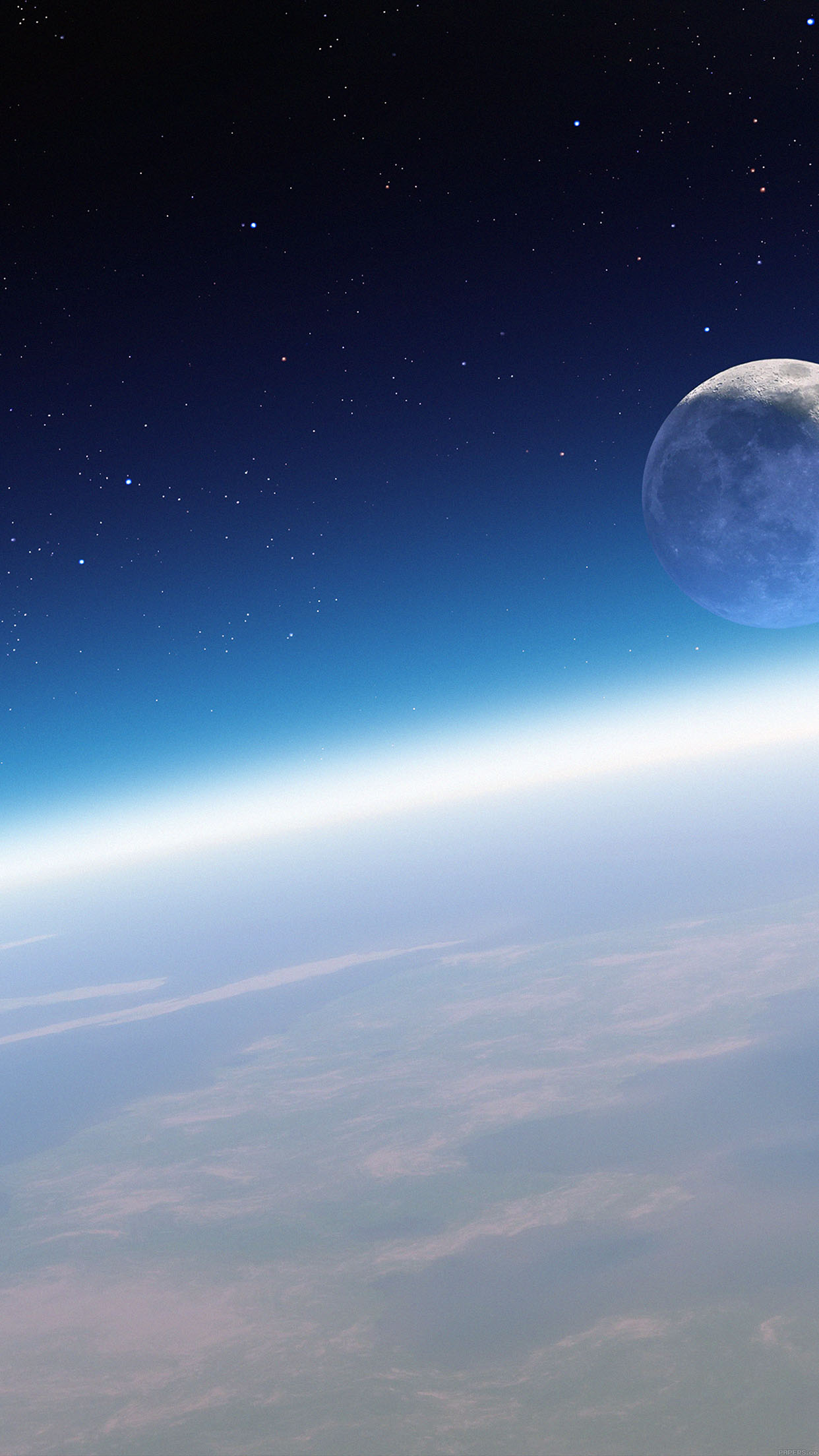 Earth Horizon In Space Smartphone Wallpaper - Space Wallpaper Iphone 6 - HD Wallpaper 