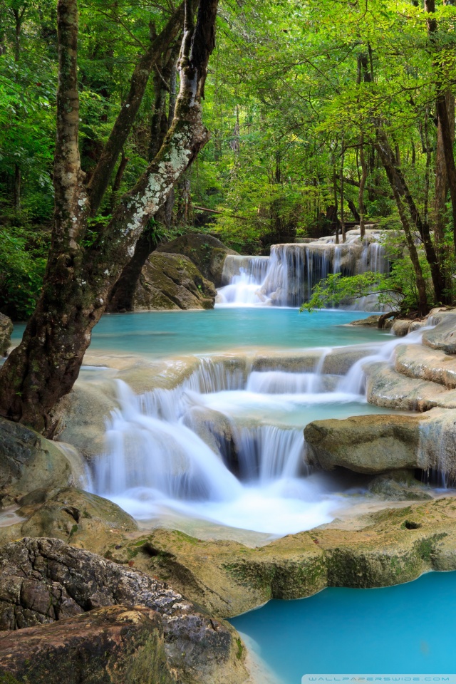 Erawan National Park, Erawan Falls - HD Wallpaper 