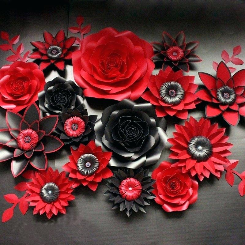 Rose Flower Wall Paper Rose Flower Live Wallpaper Download - Red Silver Paper Flowers - HD Wallpaper 