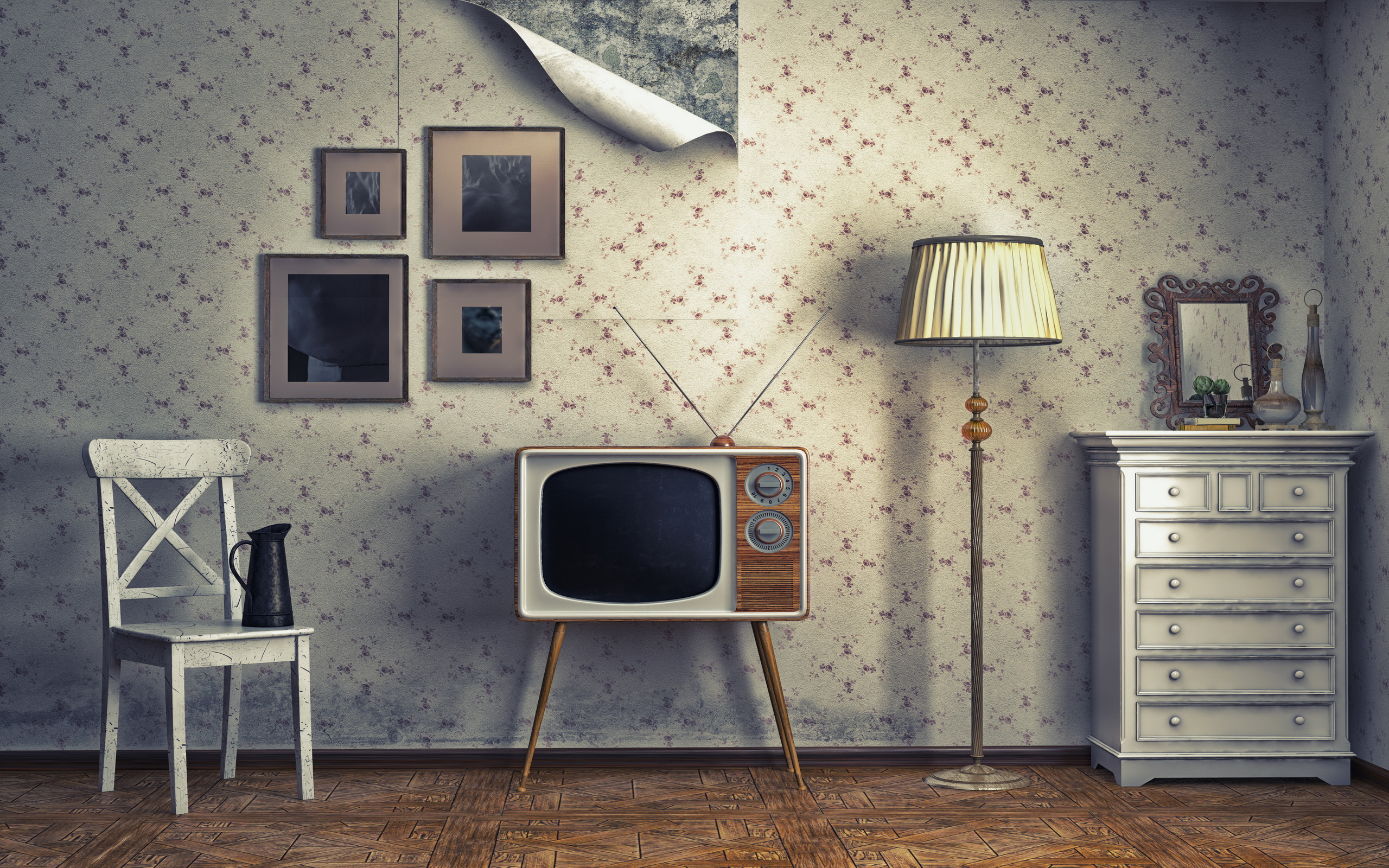 Room Wallpaper For Free Download, 30 Room Hdq Cover - Tv Retro - HD Wallpaper 