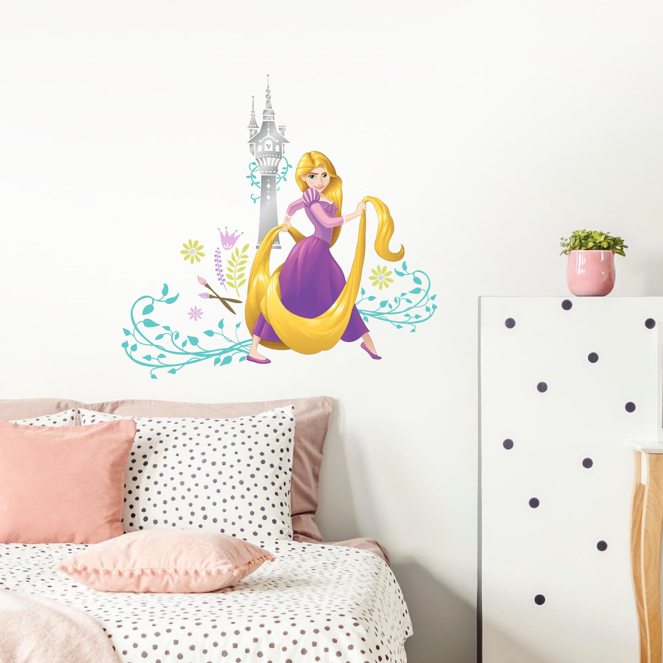Asian Paints Wall-ons Rapunzel Magic Hair Official - Wall - HD Wallpaper 