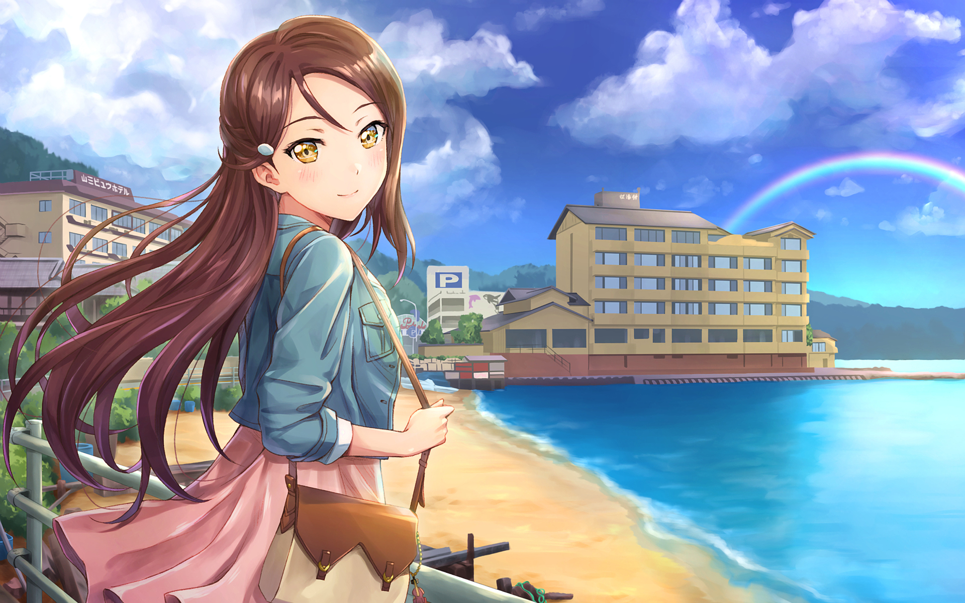 Sakurauchi Riko, Coast, Manga, Love Live Sunshine, - Happy Birthday Riko Sakurauchi - HD Wallpaper 