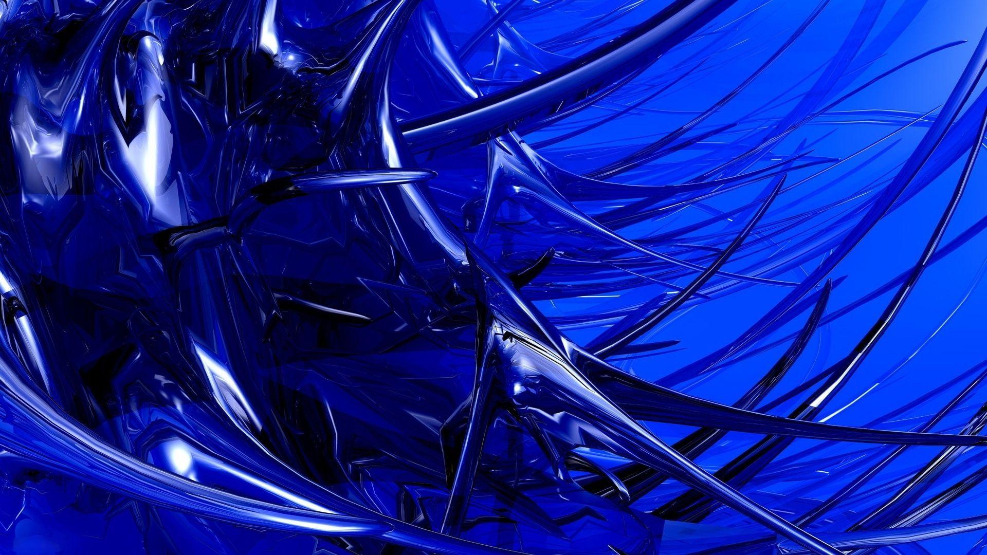 Hd Blue Glass Spikes Wallpaper - Hd Glass - HD Wallpaper 