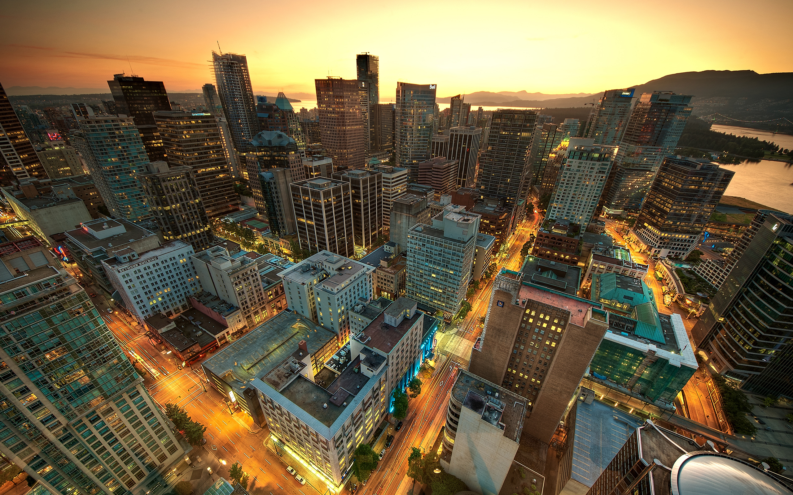 Vancouver Sunset Canada Wallpaper - Vancouver Canada - HD Wallpaper 