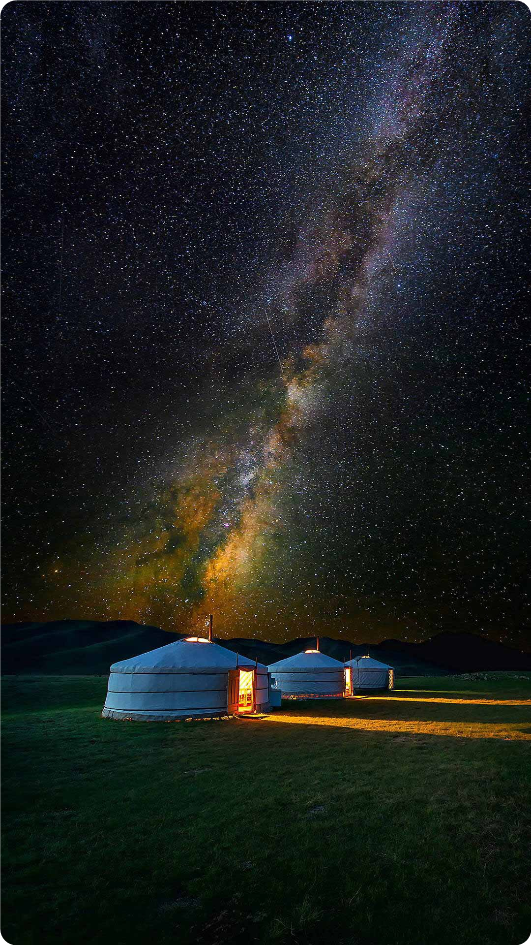 Mongolian Night Sky - HD Wallpaper 