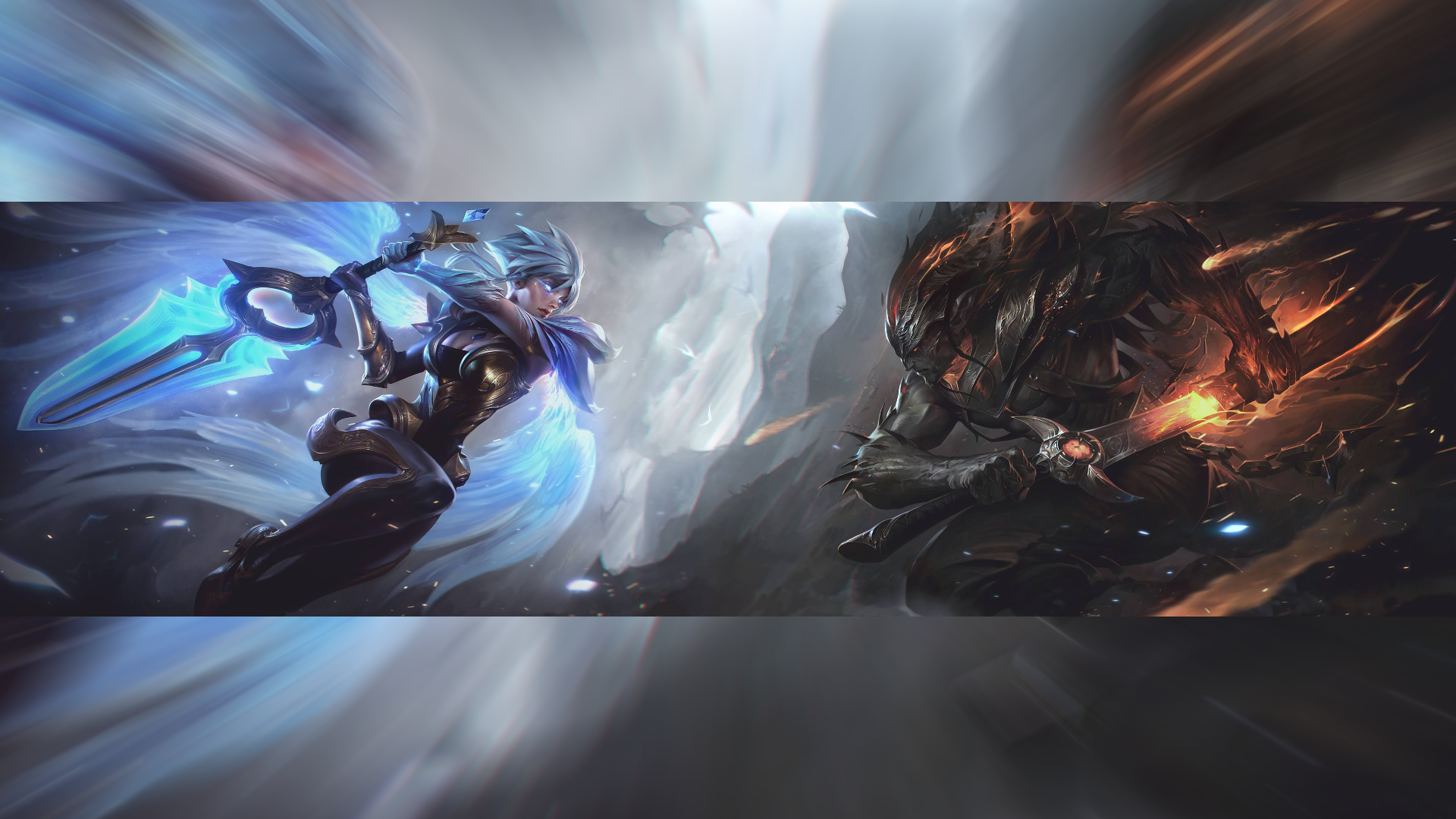 Dawnbringer Riven And Nightbringer Yasuo - HD Wallpaper 