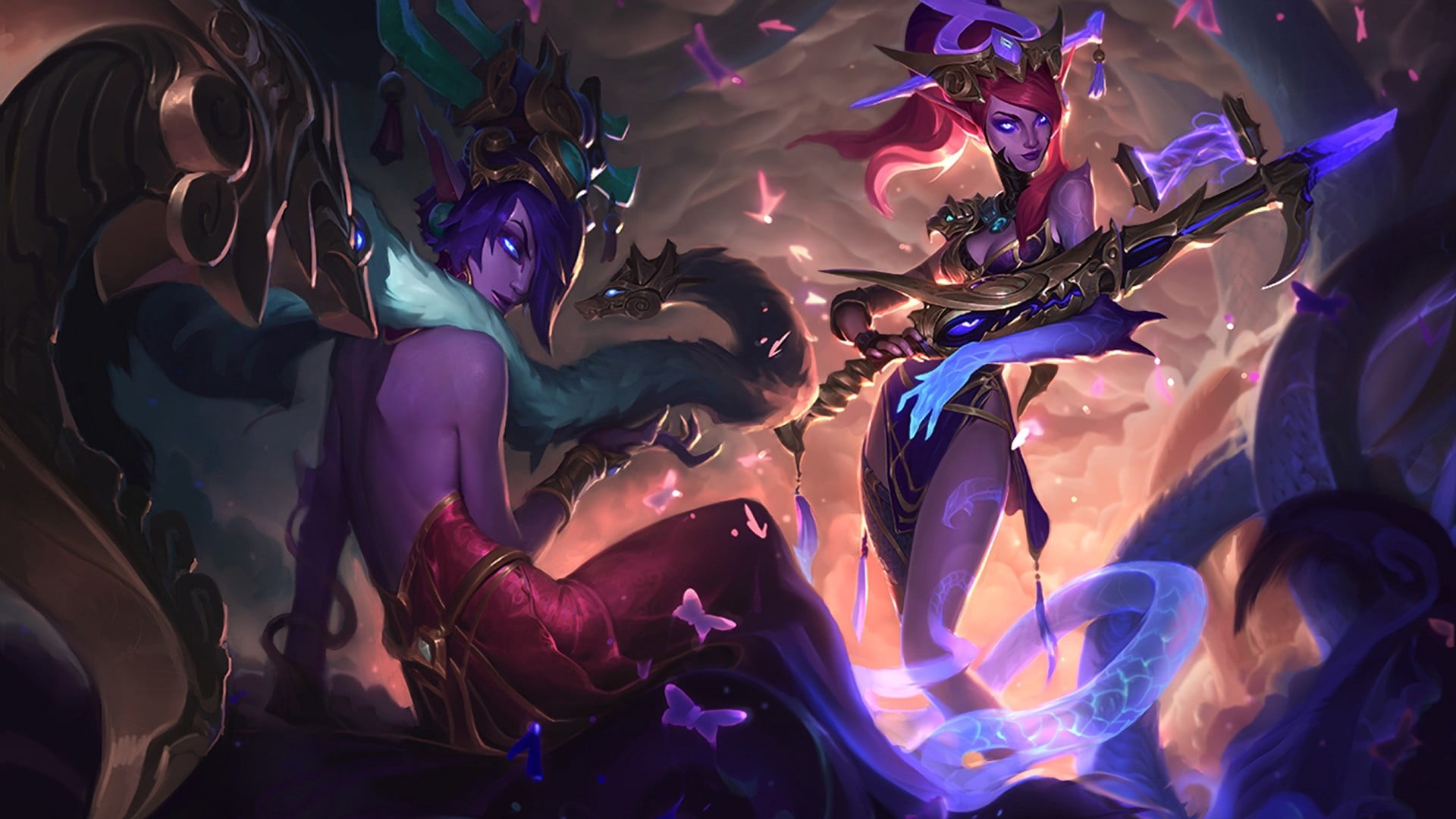 Lunar Wraith Caitlyn And Morgana - HD Wallpaper 